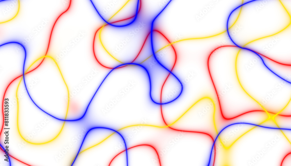 Poster abstract colorful spectrum thin linear abstract curved wavy wide pattern for background, wallpaper, 