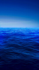 Obraz premium A blue ocean with a dark sky.