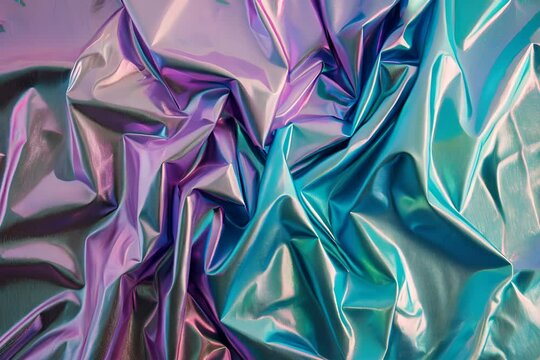 Holographic foil background colorful vibrant rainbow kawaii teal pink blue silver textured ethereal pastel metallic modern party trendy psychedelic techno	