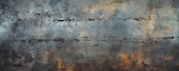 Fototapeta premium Aged Beauty: Rustic Metal Texture with Rich Orange and Gray Tones Banner