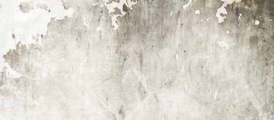 The cement wall of the old house