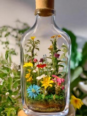 flower in the bottle