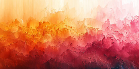 Red, pink, orange warm colors paints abstract background concept poster. Raster bitmap digital  illustration. AI artwork.