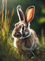 Fototapeta premium rabbit in the garden