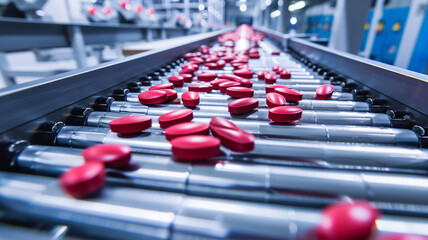 Obraz premium At the forefront of medical innovation, a pharmaceutical company harnesses the power of artificial intelligence to produce cutting-edge medical products, transforming the future of healthcare.