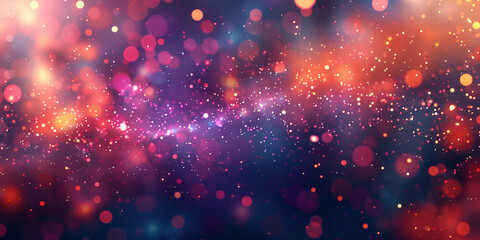 Holographic neon background Wallpaper Defocused Fluorescent Bokeh Background With Magenta And Pink Glow Christmas and New Year feast Festive lights glitter dust in a rainbow of shades 