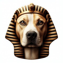 A dog wearing a gold crown image realistic attractive harmony card design illustrator