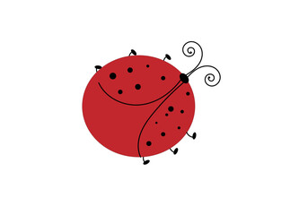 ladybug on transparent background, 