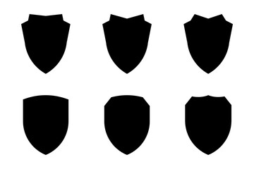 Shield Emblem & Badge Logos pictogram symbol visual illustration Set