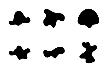 Liquid and fluid shape Corners Geomatric pictogram symbol visual illustration Set