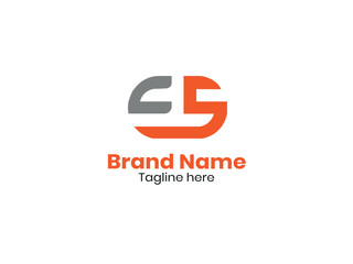 es Letter logo  design . Illustrated logo,minimal design.Creative minimalist abstract logo design .