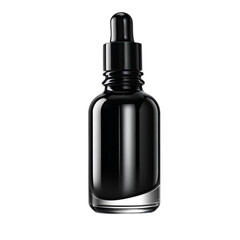 Fototapeta premium black serum bottle on Isolated transparent background png. generated with AI