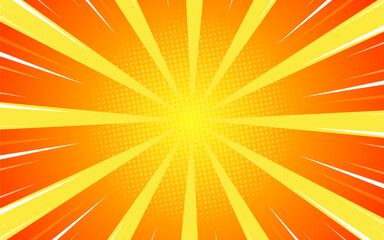 Comic book page background with halftone effect. Vector illustration