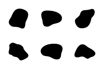 Abstract Blobs liquid and fluid shape pictogram symbol visual illustration Set