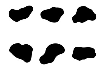 Abstract Blobs liquid and fluid shape pictogram symbol visual illustration Set