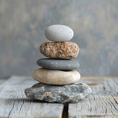Fototapeta na wymiar Zen stones for life balance background. Spa therapy and meditation concept