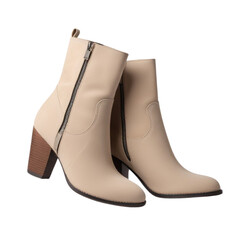 brown woman boots on Isolated transparent background png. generated with AI