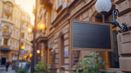 Focus on a Modern Square sign indicating location in a beautiful park background