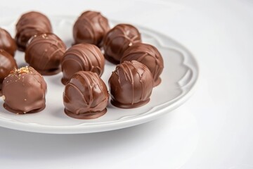 Almond-Amaretti Chocolate Truffles on Elegant Platter