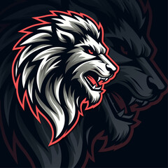 Lion gaming emblem logo design
