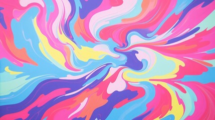 Obraz premium swirling colors fluid acrylic painting