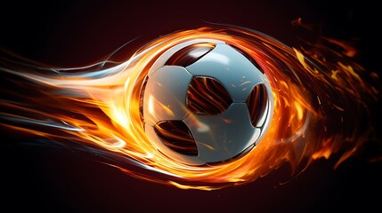 A football spinning, with a sense of energy and fluid motion - Powered by Adobe