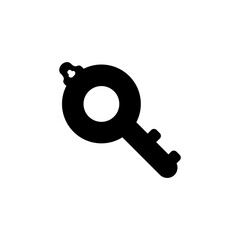 key icon isolated on white