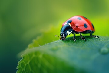 Fototapeta premium Makrofotografie eines Marienkäfers 
