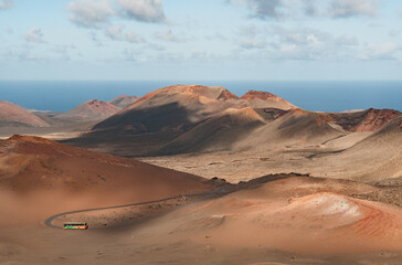 Parc National de Timanfaya sur l'ile de Lanzarote (Iles Canaries - Espagne)
