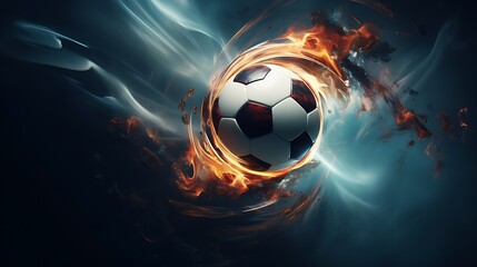 A football spinning, with a sense of rotation and movement - Powered by Adobe