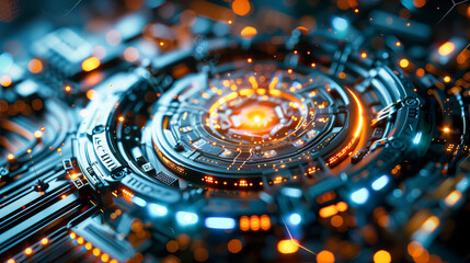 Generic circular fantasy mechanical technology device