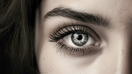 Fototapeta premium female eyes macro close-up, expressive, shallow depth of field