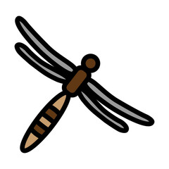dragon fly Line Filled Icon Design