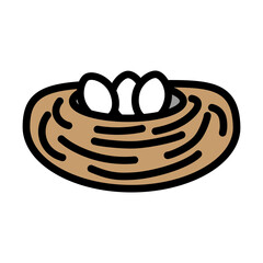 nest Line Filled Icon Design