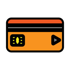 Credit card Line Filled Icon Design