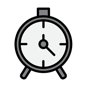 Alarm Line Filled Icon Design
