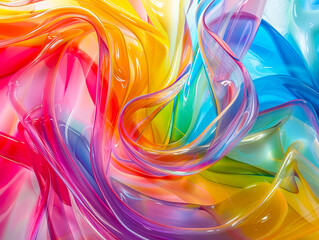 A colorful abstract background with swirling colors. - obrazy, fototapety, plakaty