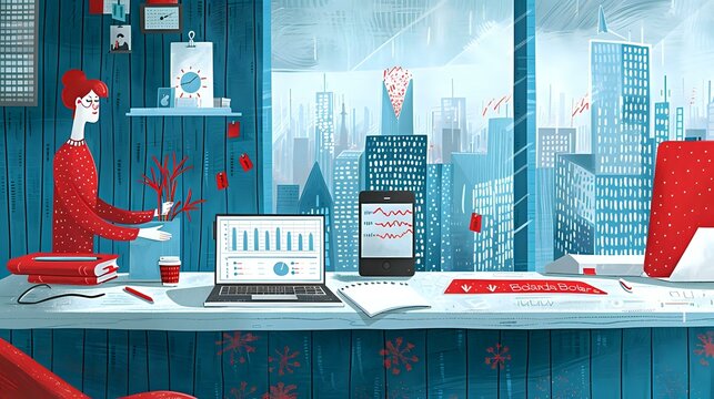 Dynamic Business Banker in Action: Financial Analysis and Client Communication - Powered by Adobe