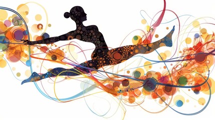 A dancer crafts routines inspired by math patterns, Ai Generated