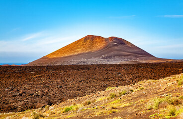 Volcanic landscape, Island Lanzarote, Canary Islands, Spain.