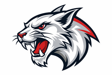  sports-logo-of-a-snarling-wildcat-in-profile vector illustration 