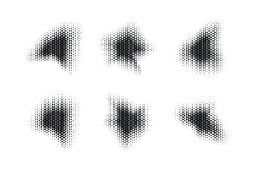 Halftone Triangle Pattern, Reprographic Technique for Simulating Background Set Minimal Style Dynamic Wallpaper