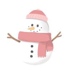 Snowman in winter 