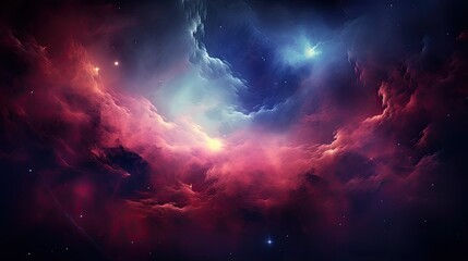 Abstract space background with swirling nebulae and cosmic clouds