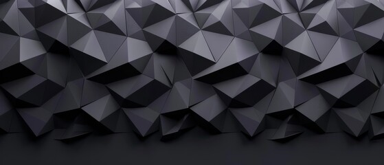 Abstract black background with low poly triangles. ( kitchen glass)