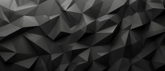Abstract black background with low poly triangles. ( kitchen glass)
