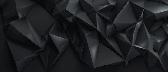 Abstract black background with low poly triangles. ( kitchen glass)