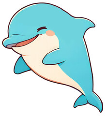 Naklejka premium Cute Dolphin 1