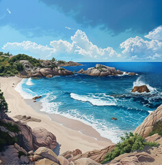 photo of horseshoe bay beach bermuda with light pink sand and no people