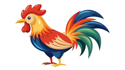 Fototapeta premium rooster isolated on white